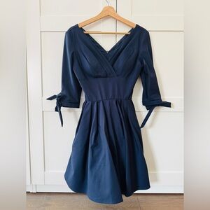 1950s Vintage replica Navy Blue Dress